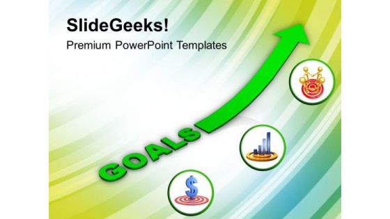 Goals With Arrow Going Upwards Business PowerPoint Templates Ppt Backgrounds For Slides 0413 Goals With Arrow Going Upwards Business PowerPoint Templates Ppt Backgrounds For Slides 0413