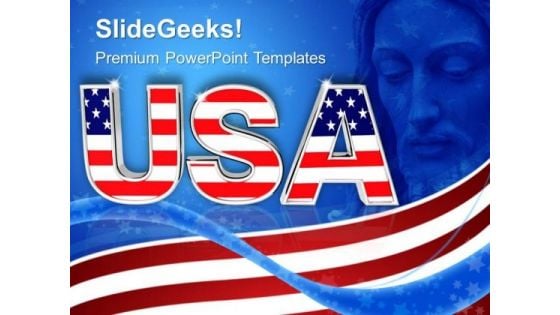 God Bless Usa Americana PowerPoint Templates And PowerPoint Themes 0712