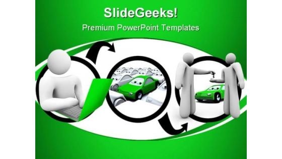 Going Online To Find Car Internet PowerPoint Templates And PowerPoint Backgrounds 0411