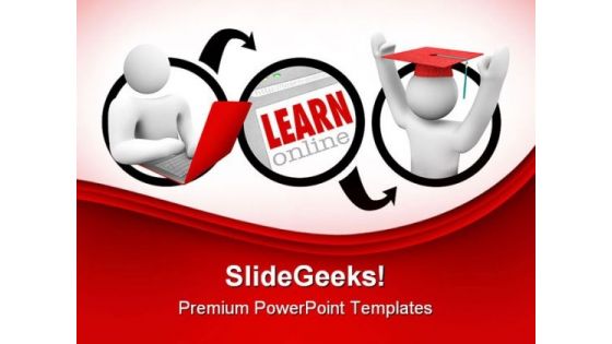 Going Online To Learn Education PowerPoint Templates And PowerPoint Backgrounds 0711