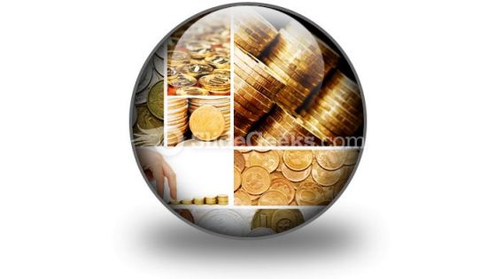 Gold And Old Coins PowerPoint Icon C