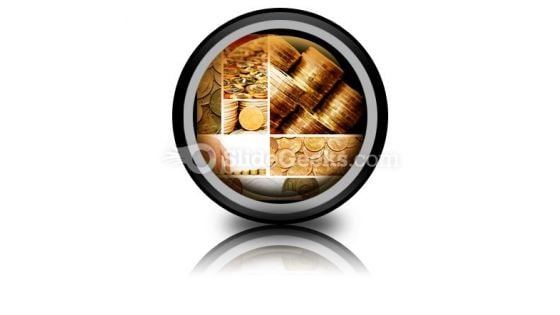 Gold And Old Coins PowerPoint Icon Cc