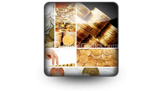 Gold And Old Coins PowerPoint Icon S