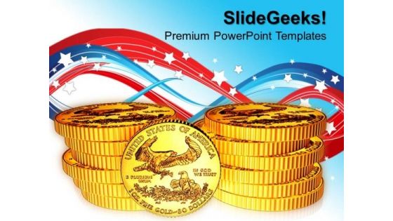 Gold Coins Finance PowerPoint Templates And PowerPoint Themes 1012