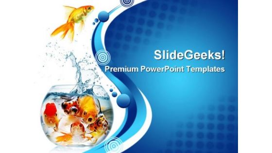 Gold Fish Animals PowerPoint Templates And PowerPoint Backgrounds 0311