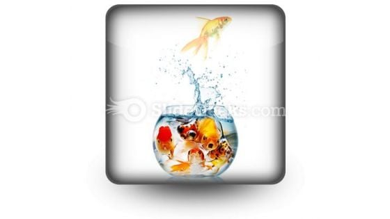 Gold Fish PowerPoint Icon S