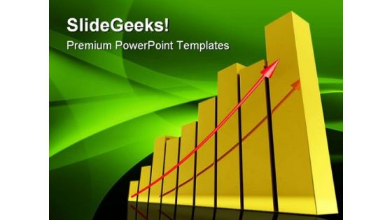 Gold Graph Business PowerPoint Themes And PowerPoint Slides 0511