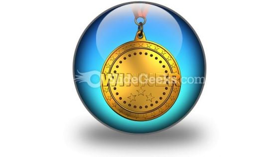 Gold Medal PowerPoint Icon C