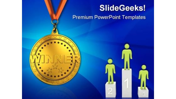 Gold Medal Sports PowerPoint Templates And PowerPoint Backgrounds 0611 Gold Medal Sports PowerPoint Templates And PowerPoint Backgrounds 0611
