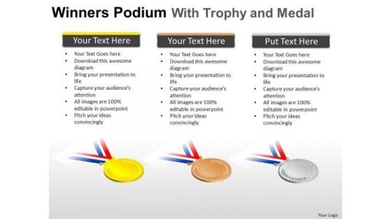 Gold Sliver Bronze Medal PowerPoint Slides And Ppt Diagram Templates