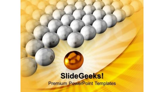 Golden Ball Leading Team PowerPoint Templates And PowerPoint Themes 1012