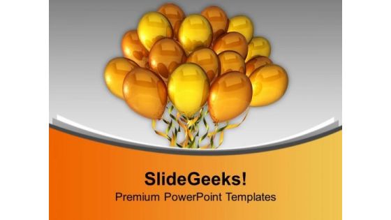 Golden Balloons With Celebration Theme PowerPoint Templates Ppt Backgrounds For Slides 0313 Golden Balloons With Celebration Theme PowerPoint Templates Ppt Backgrounds For Slides 0313