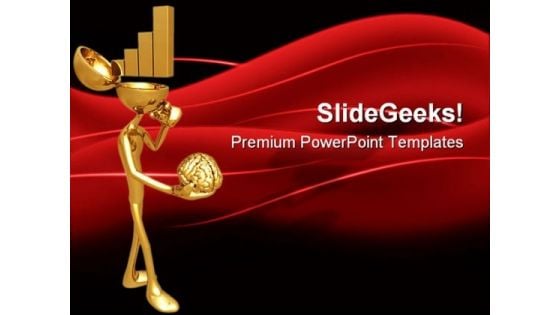 Golden Bar Graph Business PowerPoint Templates And PowerPoint Backgrounds 0611