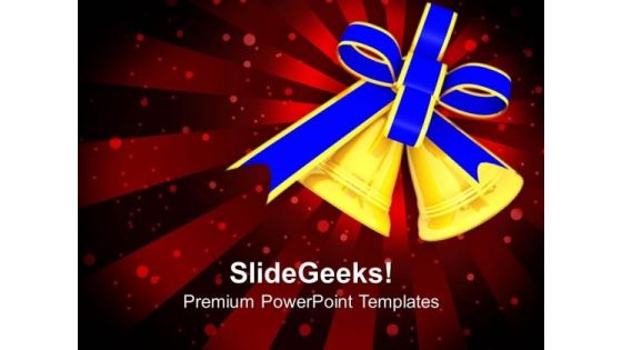 Golden Bell Christmas Holidays PowerPoint Templates Ppt Backgrounds For Slides 1212 Golden Bell Christmas Holidays PowerPoint Templates Ppt Backgrounds For Slides 1212