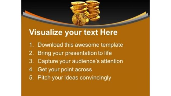 Golden Billion Coins Finance PowerPoint Templates And PowerPoint Themes 1012