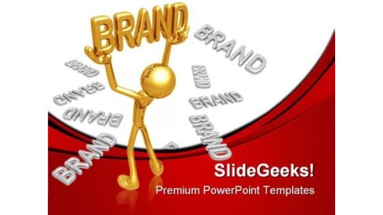 Golden Brand Business PowerPoint Templates And PowerPoint Backgrounds 0511
