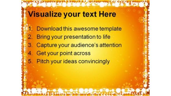 Golden Christmas Abstract PowerPoint Template 1010