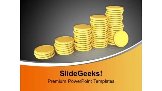 Golden Coins Arranged As Bar Graph PowerPoint Templates Ppt Backgrounds For Slides 0213 Golden Coins Arranged As Bar Graph PowerPoint Templates Ppt Backgrounds For Slides 0213