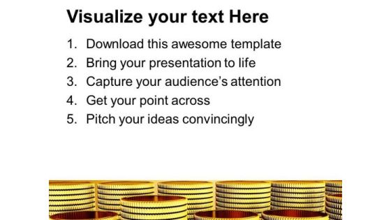 Golden Coins Global Business PowerPoint Templates And PowerPoint Themes 1112 Slide03