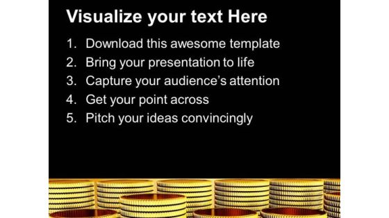 Golden Coins Global Business PowerPoint Templates And PowerPoint Themes 1112 Slide02