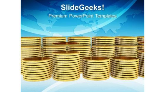 Golden Coins Over World Map Business PowerPoint Templates Ppt Background For Slides 1112 Golden Coins Over World Map Business PowerPoint Templates Ppt Background For Slides 1112