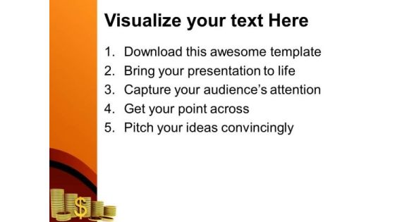 Golden Dollar Coins Business PowerPoint Templates And PowerPoint Themes 0912 Slide03