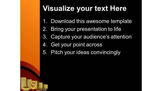 Golden Dollar Coins Business PowerPoint Templates And PowerPoint Themes 0912 Slide02
