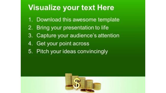 Golden Dollar Coins Finance PowerPoint Templates And PowerPoint Themes 1012 Slide02