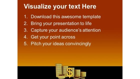 Golden Dollar Coins Money PowerPoint Templates And PowerPoint Themes 1012 Slide02