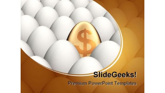 Golden Egg Leadership PowerPoint Template 0810