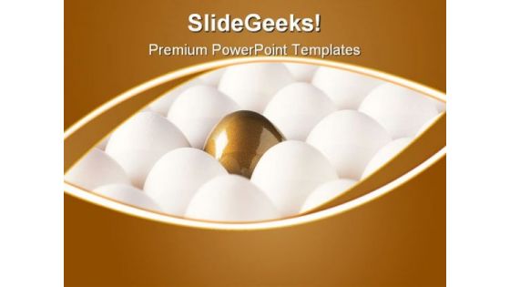 Golden Egg Leadership PowerPoint Themes And PowerPoint Slides 0411