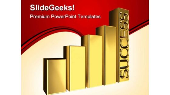 Golden Graph Success PowerPoint Templates And PowerPoint Backgrounds 0511