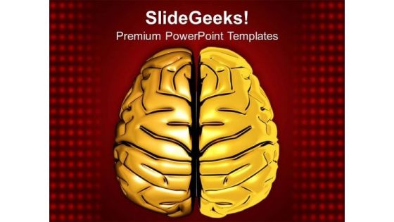 Golden Human Mind Graphics PowerPoint Templates Ppt Backgrounds For Slides 0513