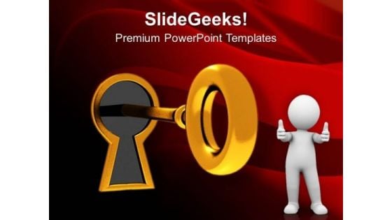 Golden Key In Keyhole Success Business PowerPoint Templates Ppt Backgrounds For Slides 0113 Golden Key In Keyhole Success Business PowerPoint Templates Ppt Backgrounds For Slides 0113
