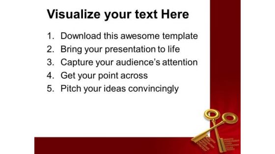 Golden Key Security PowerPoint Templates And PowerPoint Themes 1012