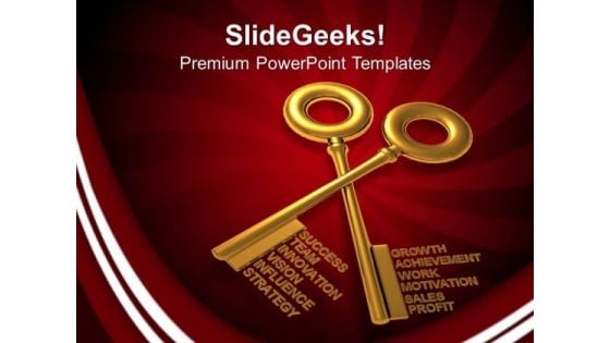 Golden Key Security PowerPoint Templates And PowerPoint Themes 1012