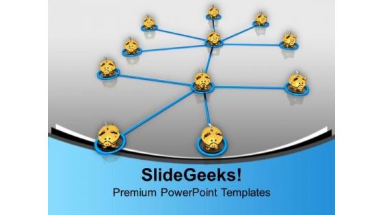 Golden Piggy Teamwork PowerPoint Templates Ppt Background For Slides 1112