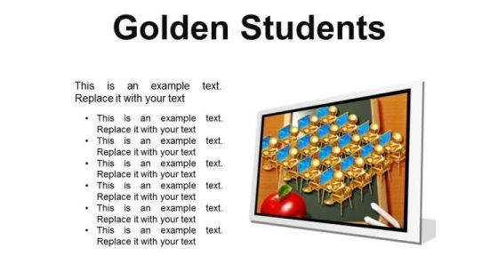 Golden Students Education PowerPoint Presentation Slides F