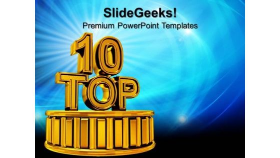 Golden Top Success PowerPoint Templates And PowerPoint Themes 0812