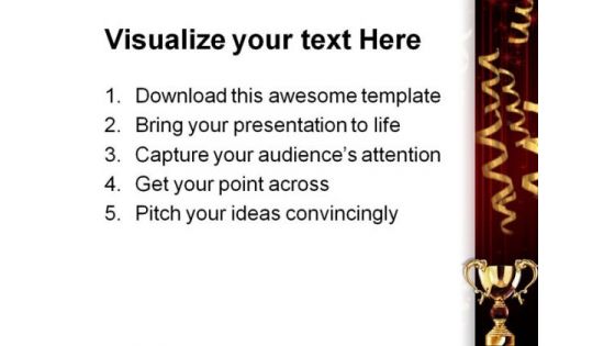 Golden Trophy Cup Success PowerPoint Themes And PowerPoint Slides 0311