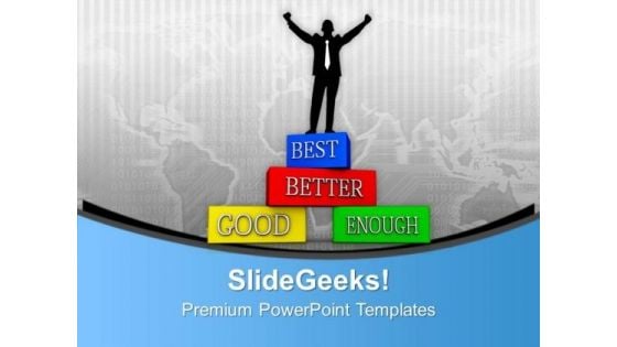 Good Better Best Growth Improvement PowerPoint Templates Ppt Backgrounds For Slides 0113