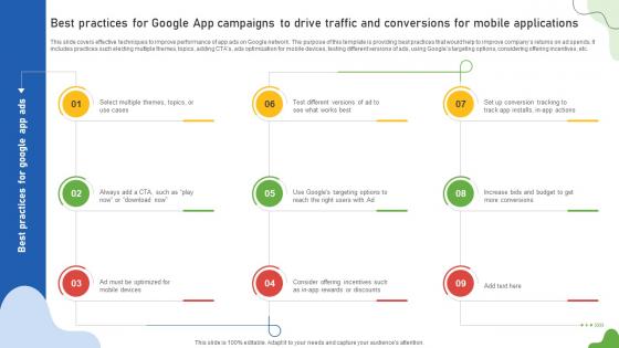 Google Ads Categories Best Practices For Google App Campaigns To Drive Traffic And Conversions MKT SS V