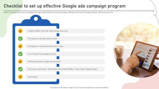 Google Ads Categories Checklist To Set Up Effective Google Ads Campaign Program MKT SS V Google Ads Categories Checklist To Set Up Effective Google Ads Campaign Program MKT SS V