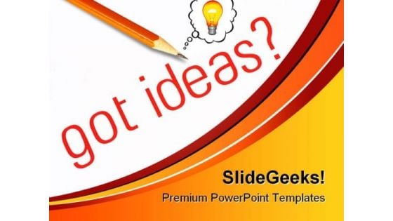 Got Ideas Business PowerPoint Template 0810