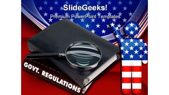 Government Regulations America PowerPoint Template 0610