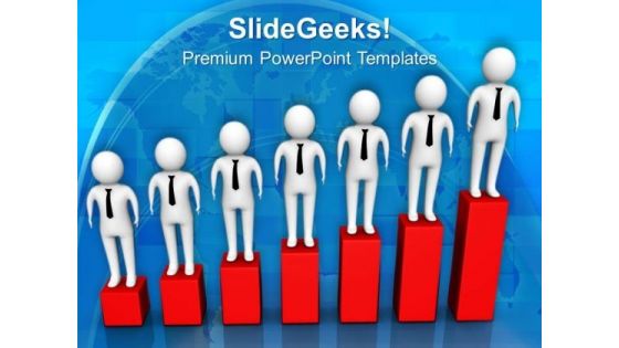 Gradual Business Growth Bar Graph PowerPoint Templates Ppt Backgrounds For Slides 0713