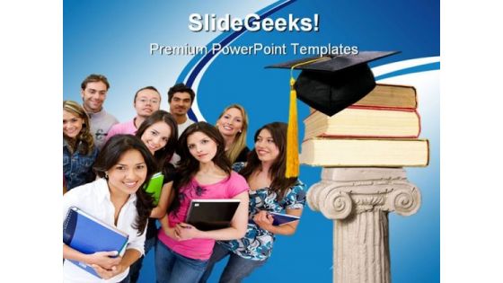 Graduation01 Education PowerPoint Template 1110