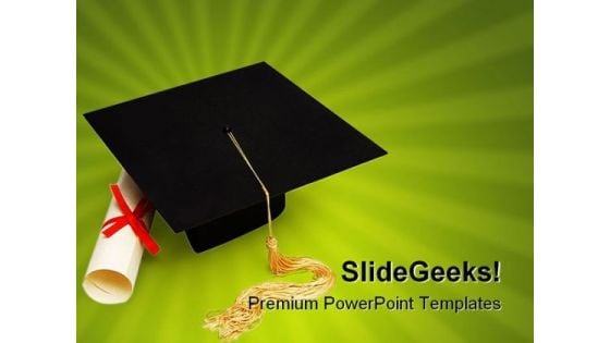 Graduation Education PowerPoint Backgrounds And Templates 1210