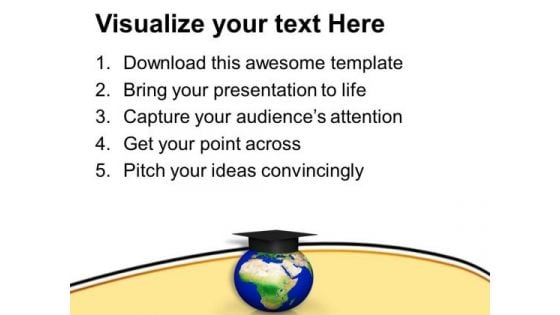 Graduation Hat For International Students PowerPoint Templates Ppt Backgrounds For Slides 0713