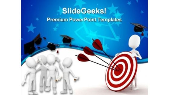 Graduation Target Education PowerPoint Themes And PowerPoint Slides 0311